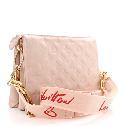 Louis Vuitton Lambskin Embossed Monogram Fall In Love Coussin PM Dragée Light Pink 3 of 11