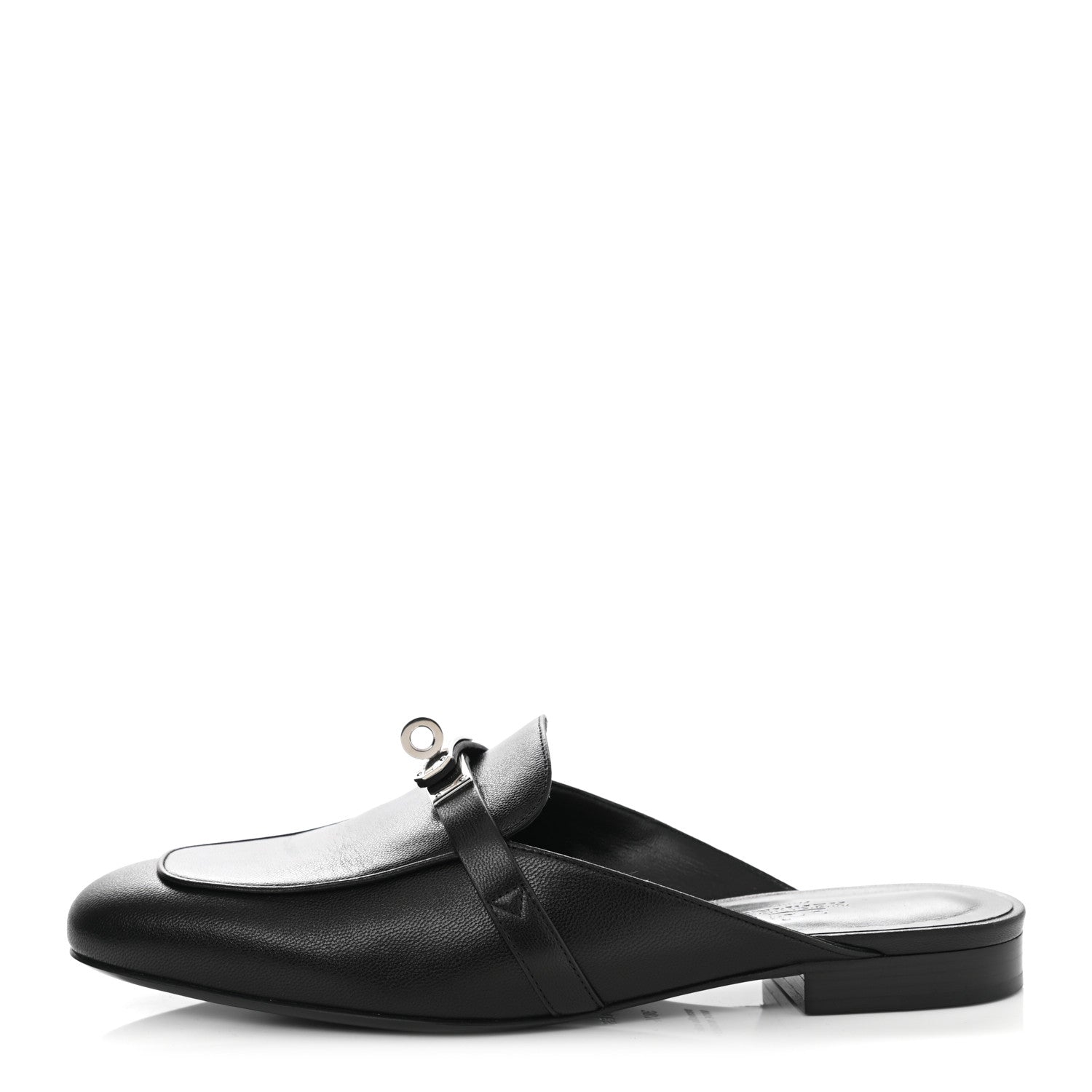 Hermes Goatskin Oz Mules 38.5 Black 1 of 7
