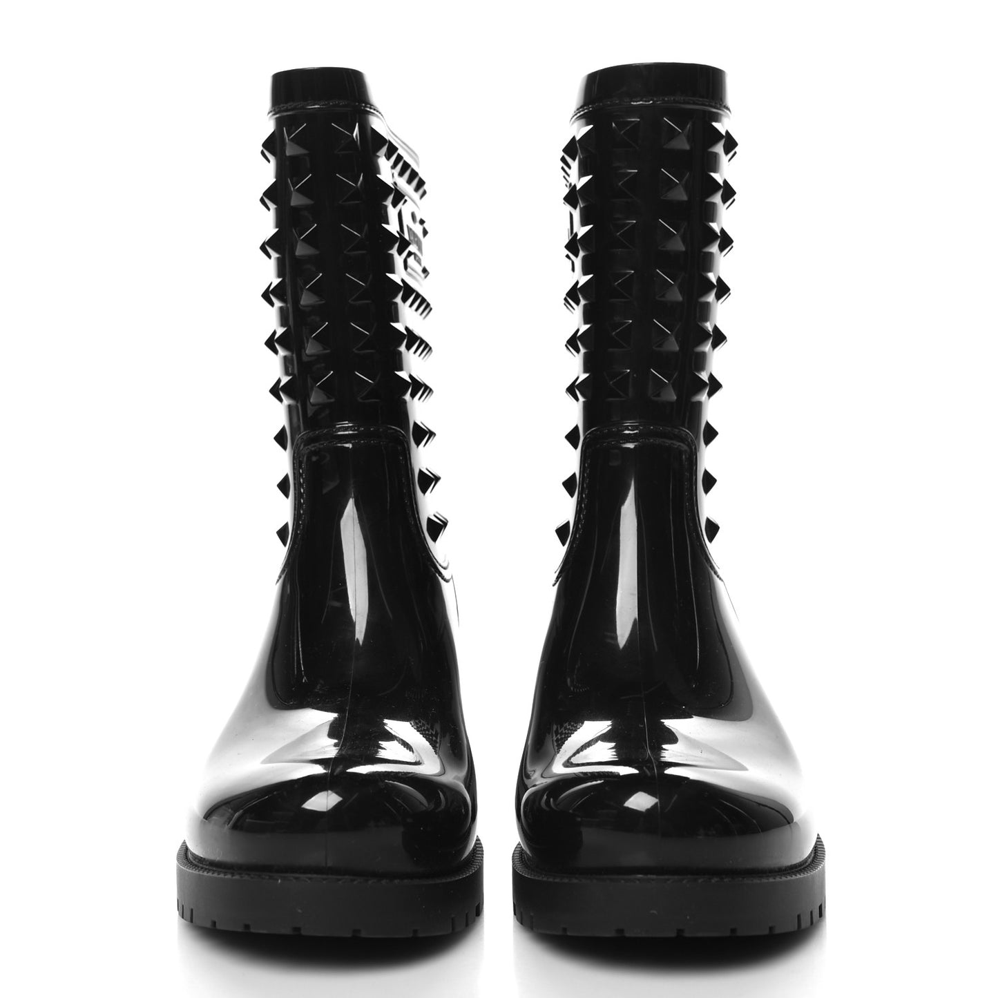 Rubber Rockstud Short Rainboots 37 Black