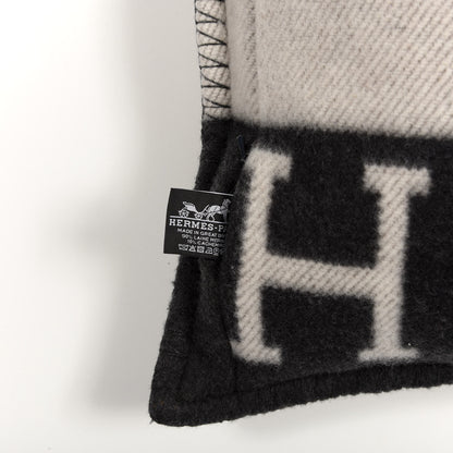 Hermes Wool Cashmere Avalon Pillow PM Ecru Gris Fonce 3 of 4