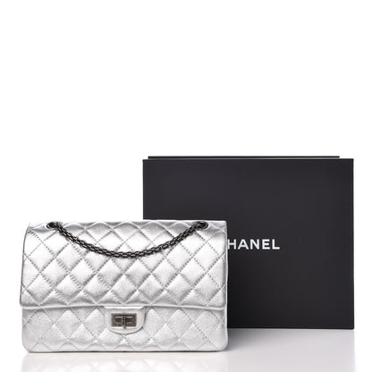 Chanel Metallic Lambskin Quilted 2.55 Reissue 226 Flap Silver 8 of 8
