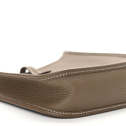 Hermes Taurillon Clemence Amazone Evelyne TPM Etoupe Bleu Indigo 8 of 9