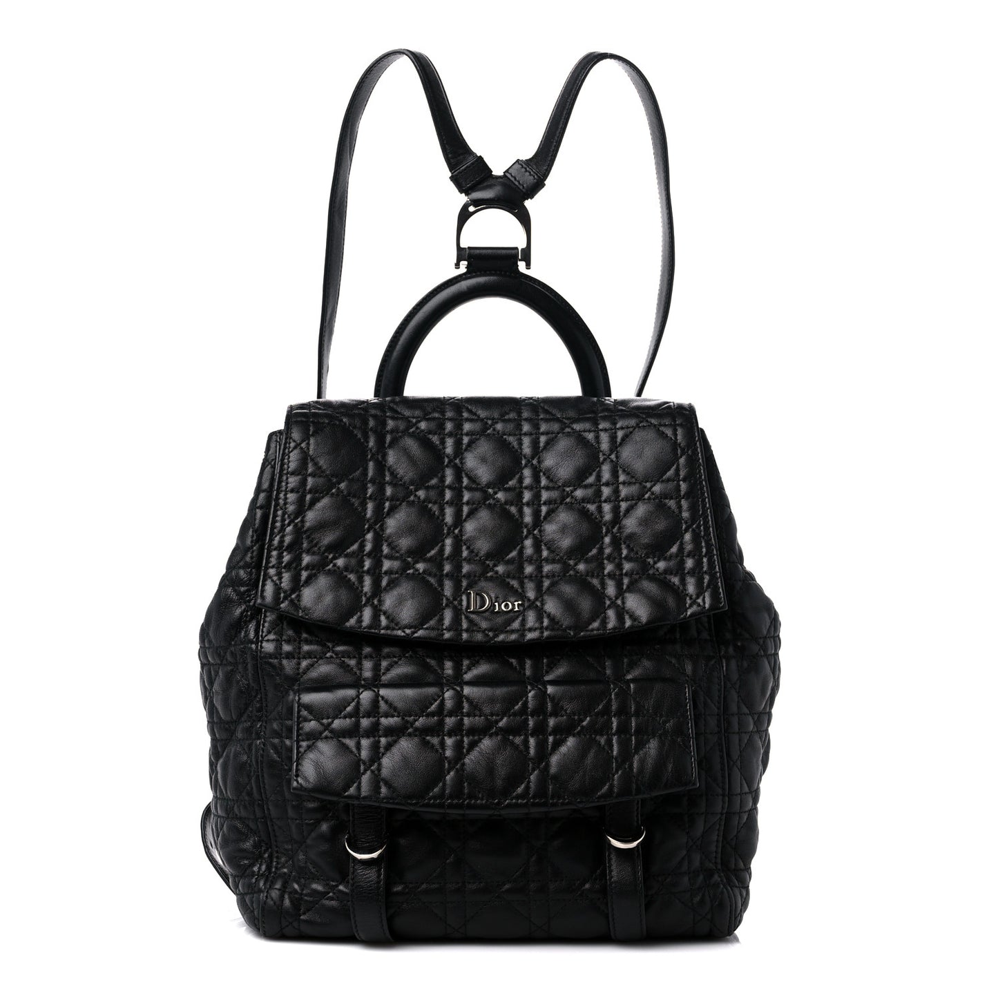 Lambskin Cannage Large Stardust Backpack Black