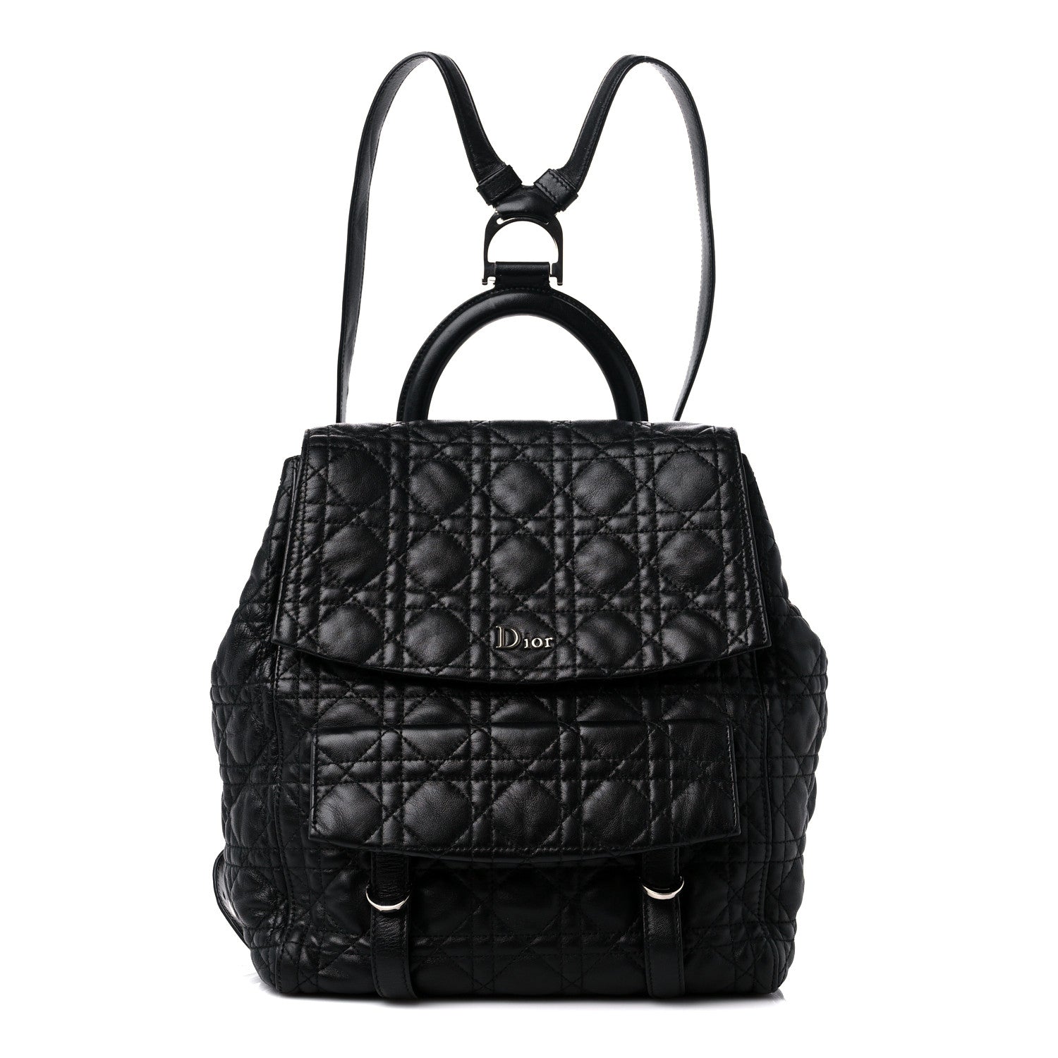 Christian Dior Lambskin Cannage Large Stardust Backpack Black 1 of 12