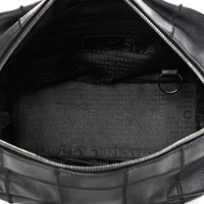 Chanel Caviar Square Stitched Bowler Black 4 of 12