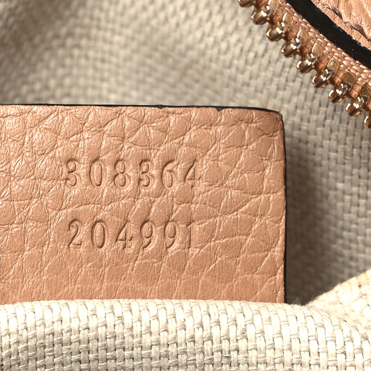 Gucci Pebbled Calfskin Small Soho Disco Bag Rose Beige 7 of 13