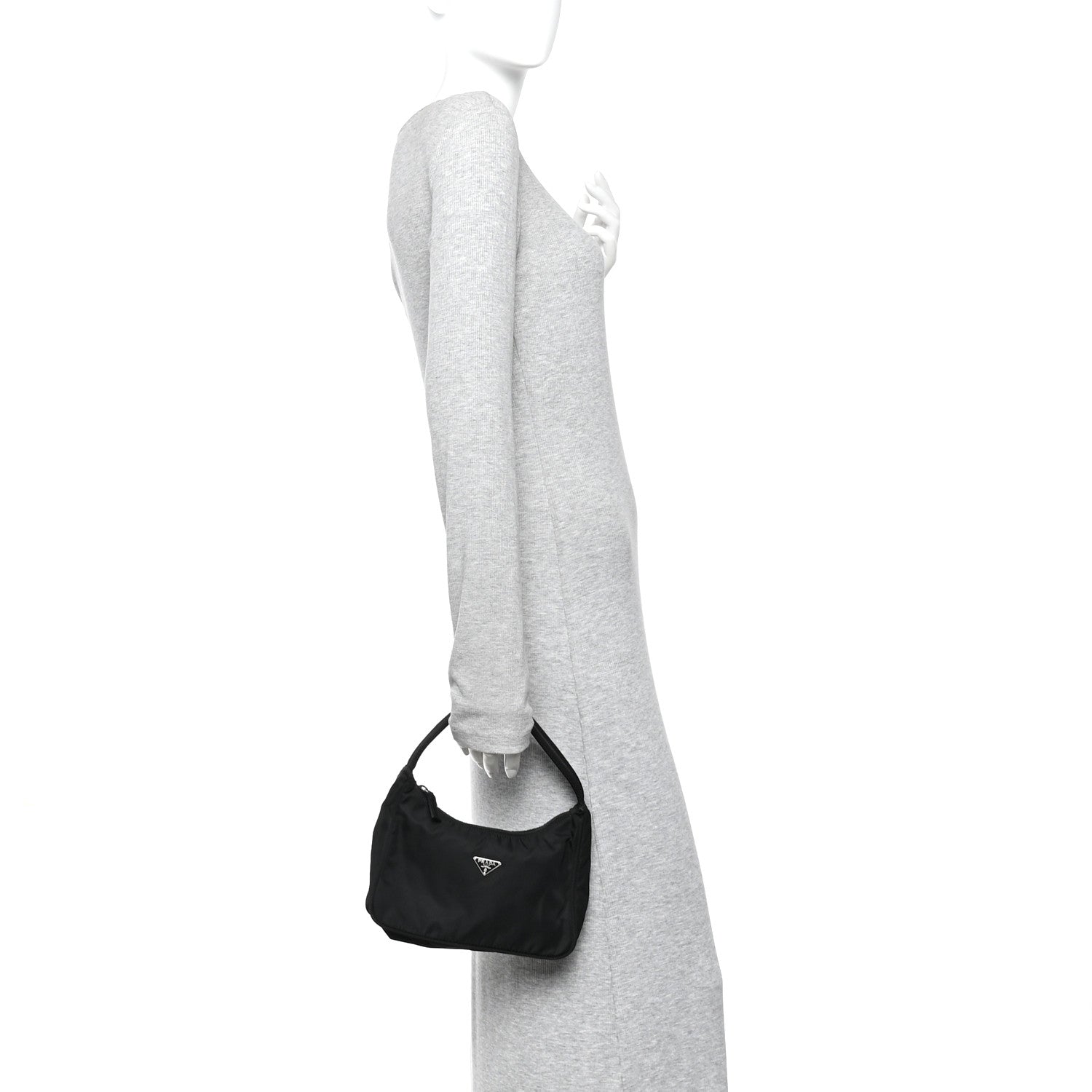 Prada Tessuto Nylon Mini Re-Edition 2000 Bag Black 2 of 12