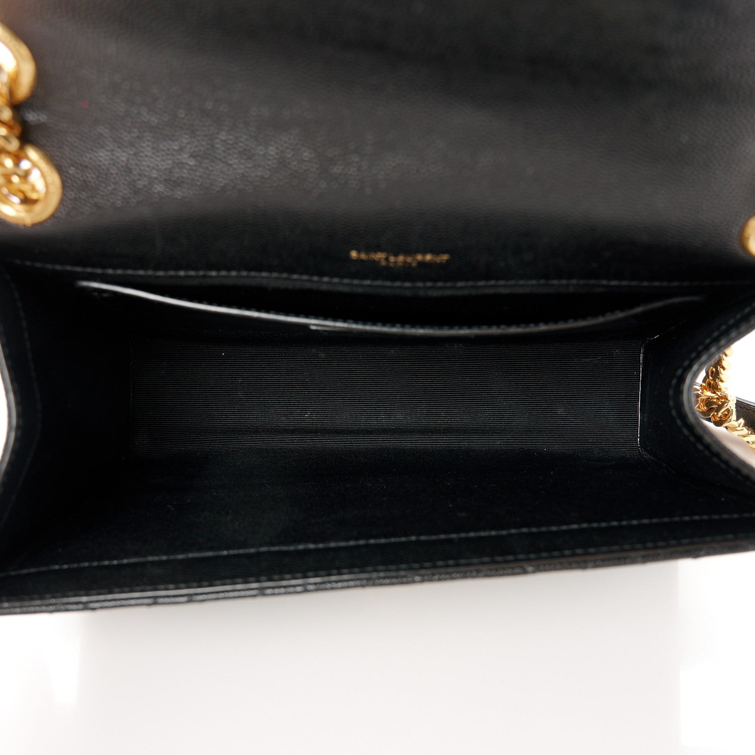 Saint Laurent Grain De Poudre Textured Mixed Matelasse Triquilt Medium Monogram Satchel Black 5 of 12