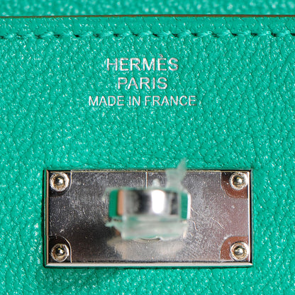 Hermes Chevre Mysore Kelly Longue Wallet Menthe 11 of 14