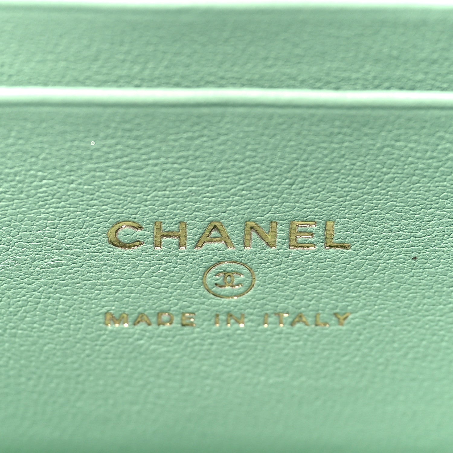 Chanel Lambskin Quilted Small Top Handle Vanity Case With Chain Lilac Light Green 6 of 11