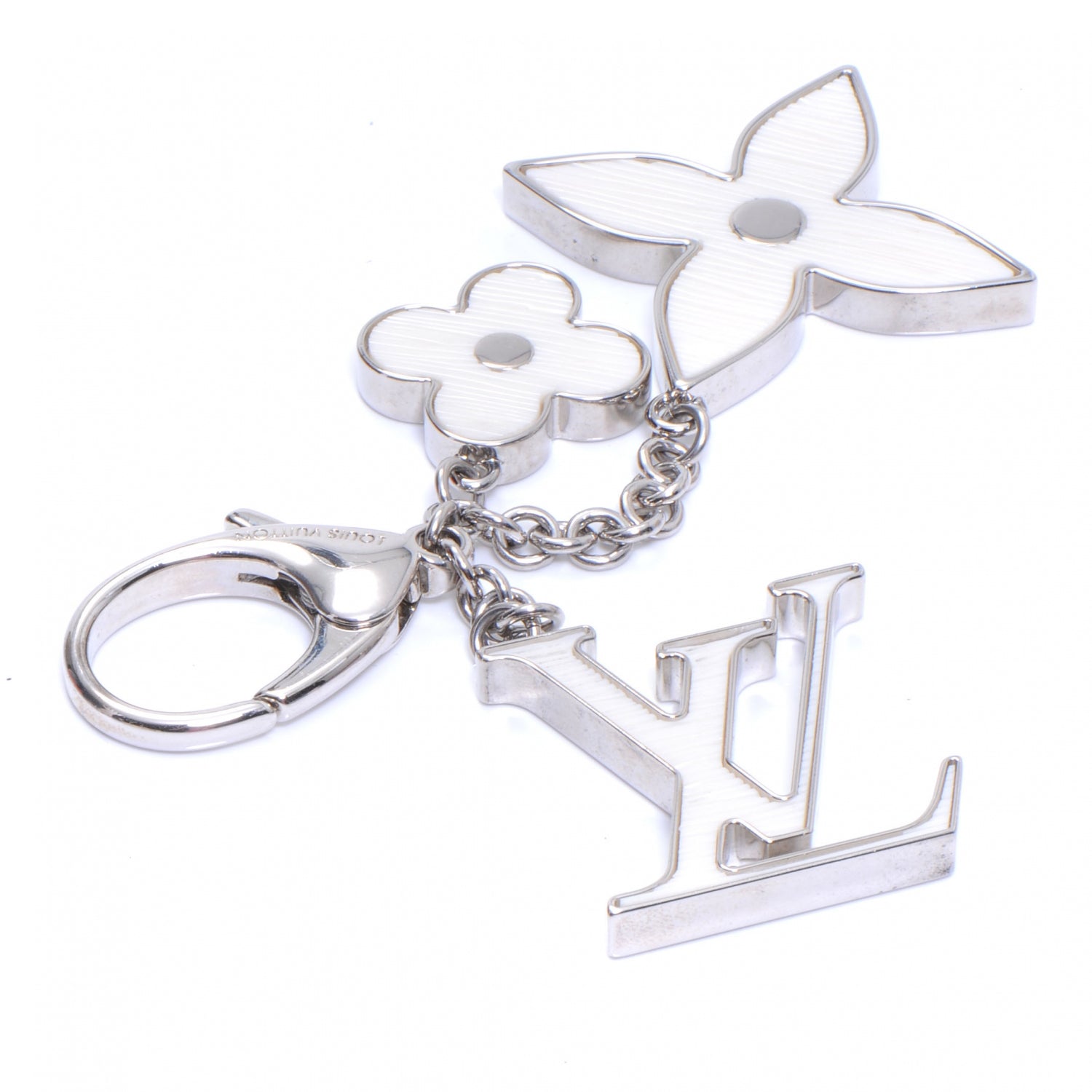 Louis Vuitton Fleur d Epi Bag Charm Ivory 5 of 5
