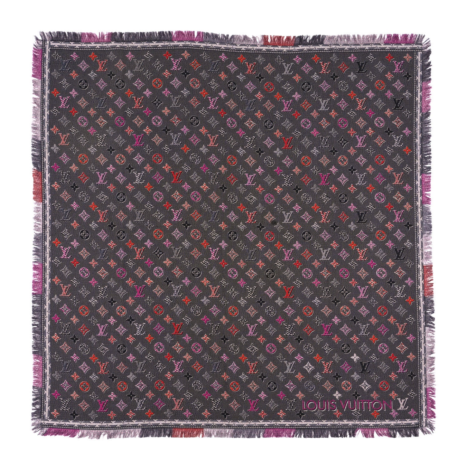 Louis Vuitton Wool Silk Monogram Shawl Multicolor 1 of 3