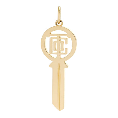 Tiffany 18K Yellow Gold Modern Keys Logo Key Pendant 1 of 5