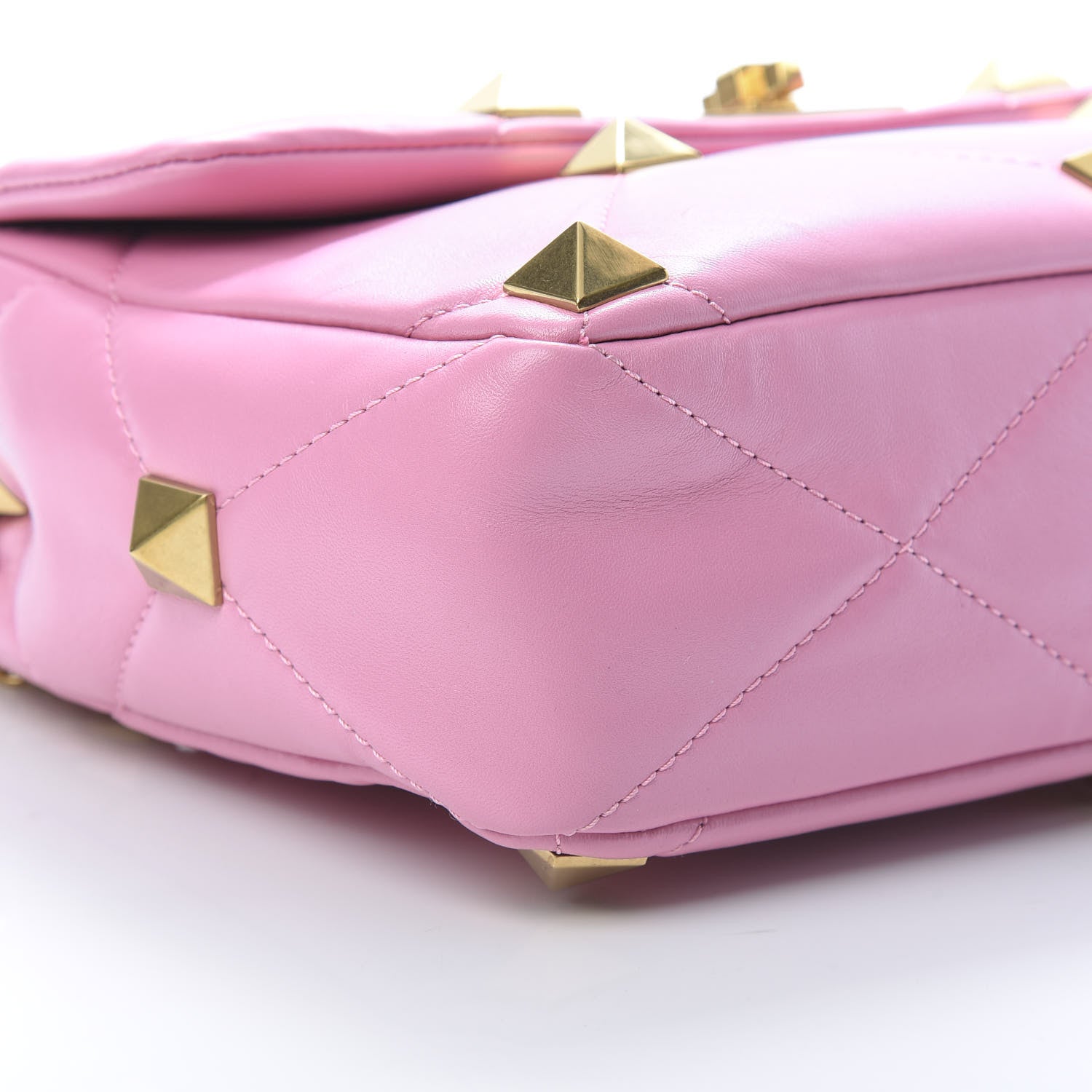Valentino Garavani Nappa Large Roman Stud Shoulder Bag Giacinto 8 of 10