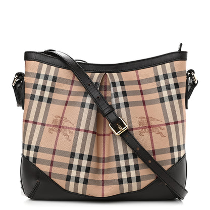 Burberry Haymarket Check Hartham Crossbody Chocolate 1 of 14