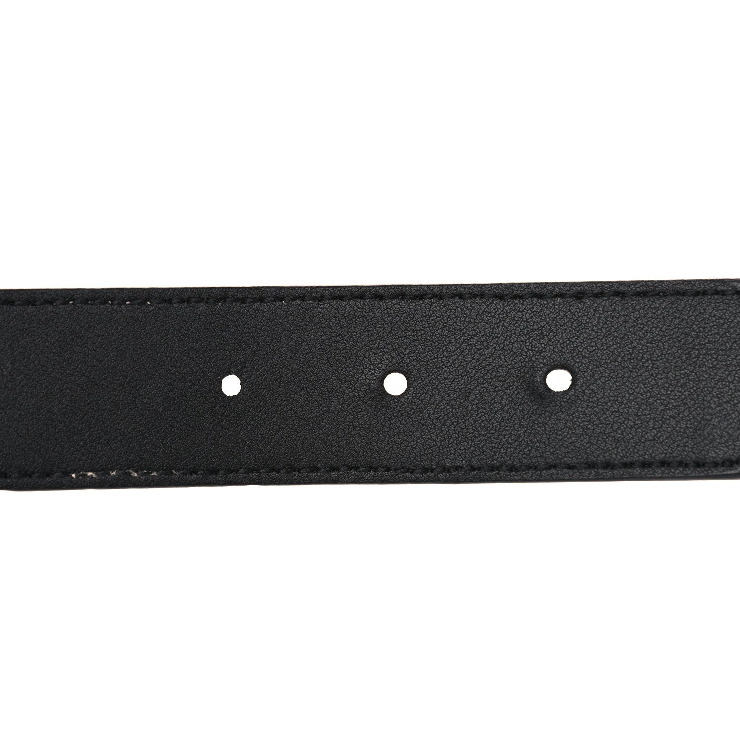 Gucci GG Supreme Monogram Matte Plutone Calfskin Double G 30mm Belt 95 38 Beige Ebony Black 5 of 6