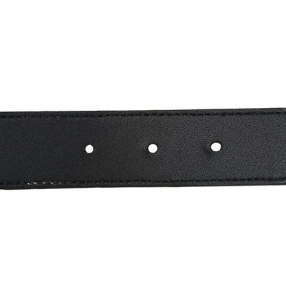 Gucci GG Supreme Monogram Matte Plutone Calfskin Double G 30mm Belt 95 38 Beige Ebony Black 5 of 6