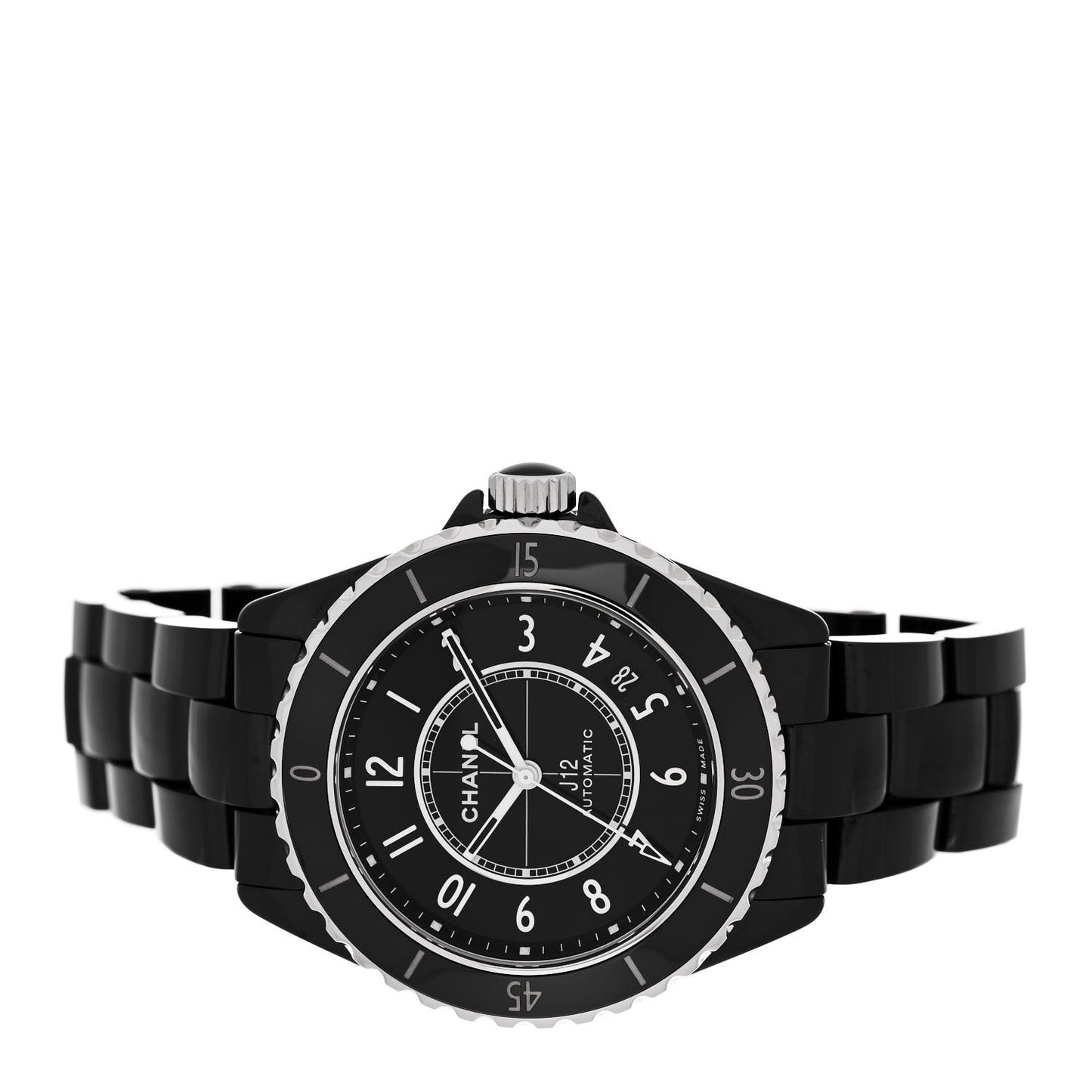 Stainless Steel Ceramic 38mm J12 Automatic Watch Black