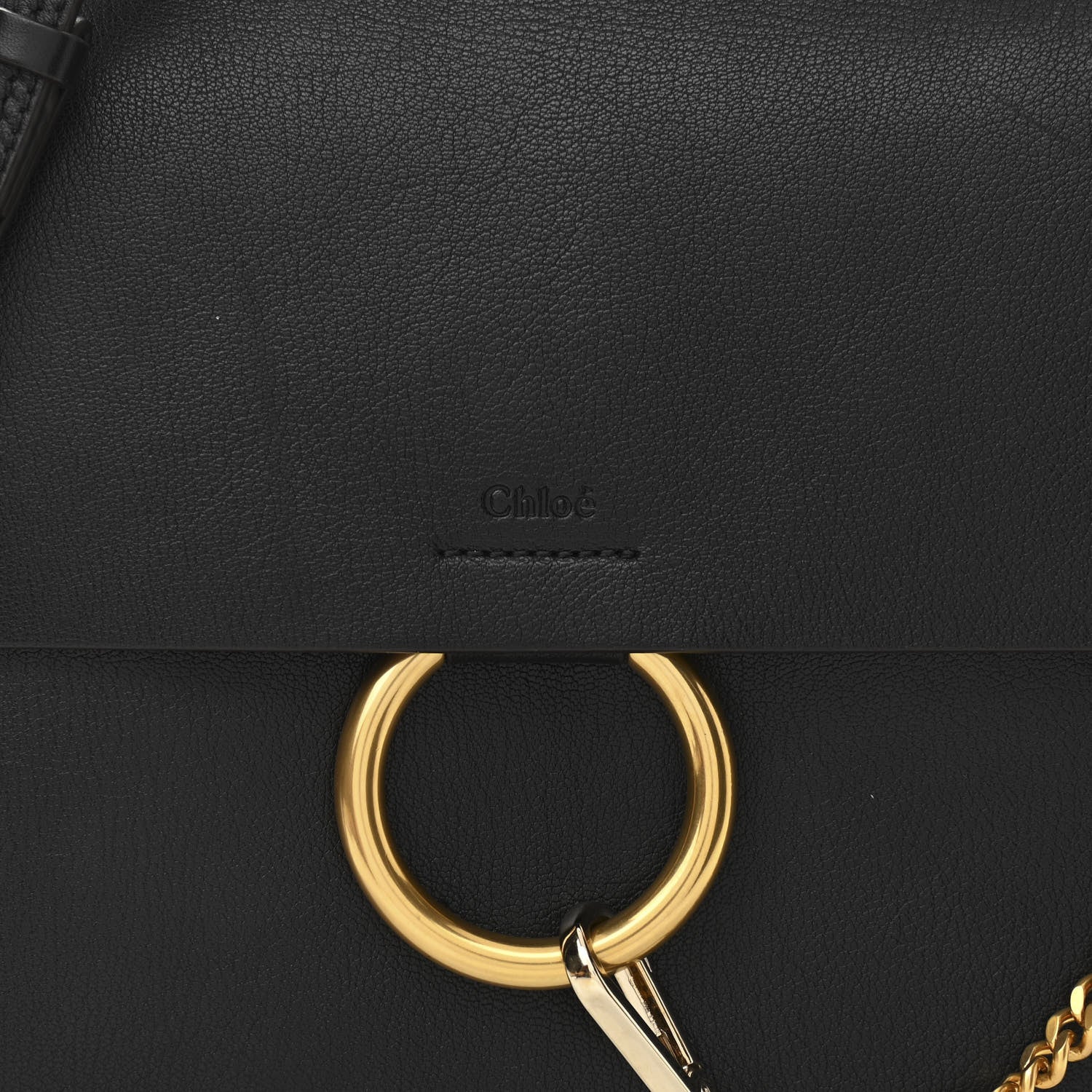 Chloe Calfskin Medium Faye Shoulder Bag Black 8 of 13