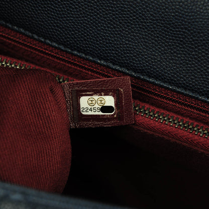 Chanel Caviar Quilted Medium Coco Handle Flap Navy 7 of 7