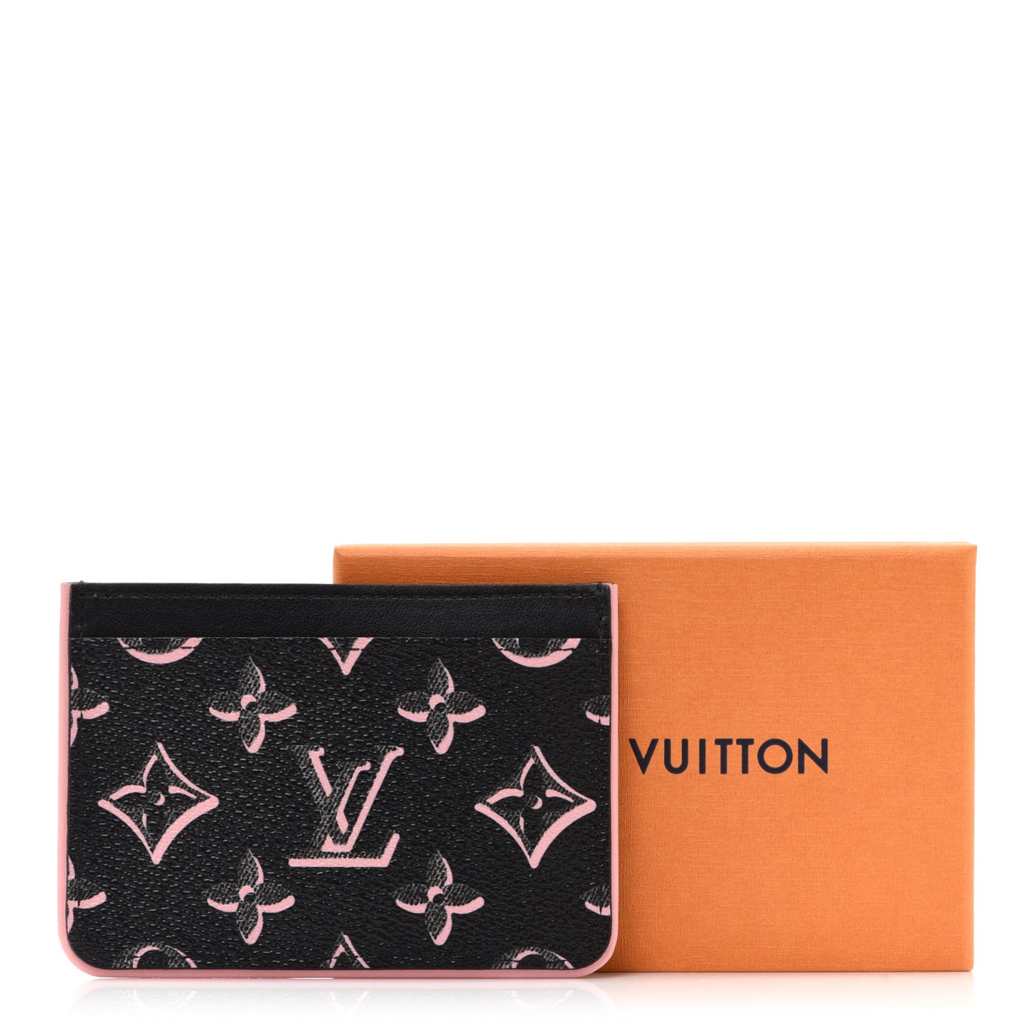 Monogram LV Side-Up Card Holder Black