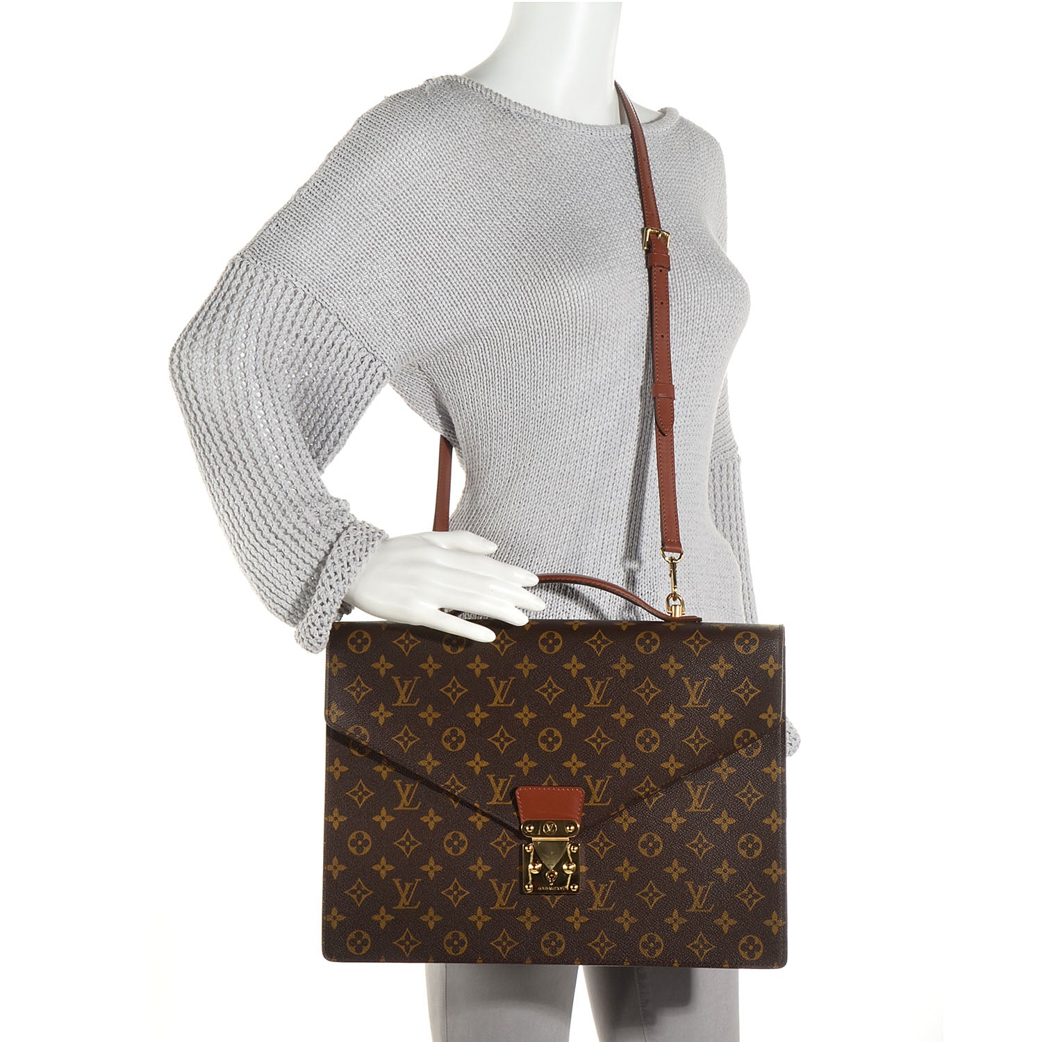 Louis Vuitton Monogram Porte-Documents Bandouliere 2 of 8