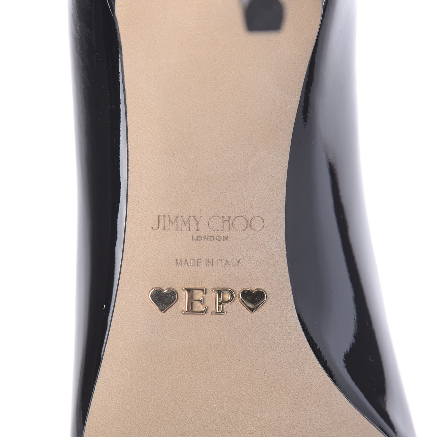 Jimmy Choo Patent Open Toe Pumps 39 Black 6 of 7