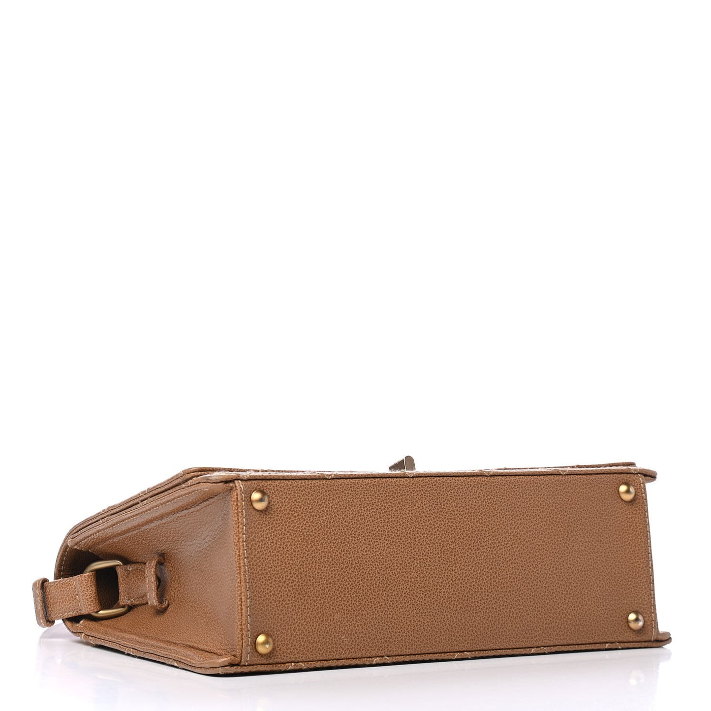 Calfskin Stitched Mademoiselle Flap Brown