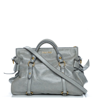 Miu Miu Vitello Lux Medium Bow Bag Nube 1 of 7
