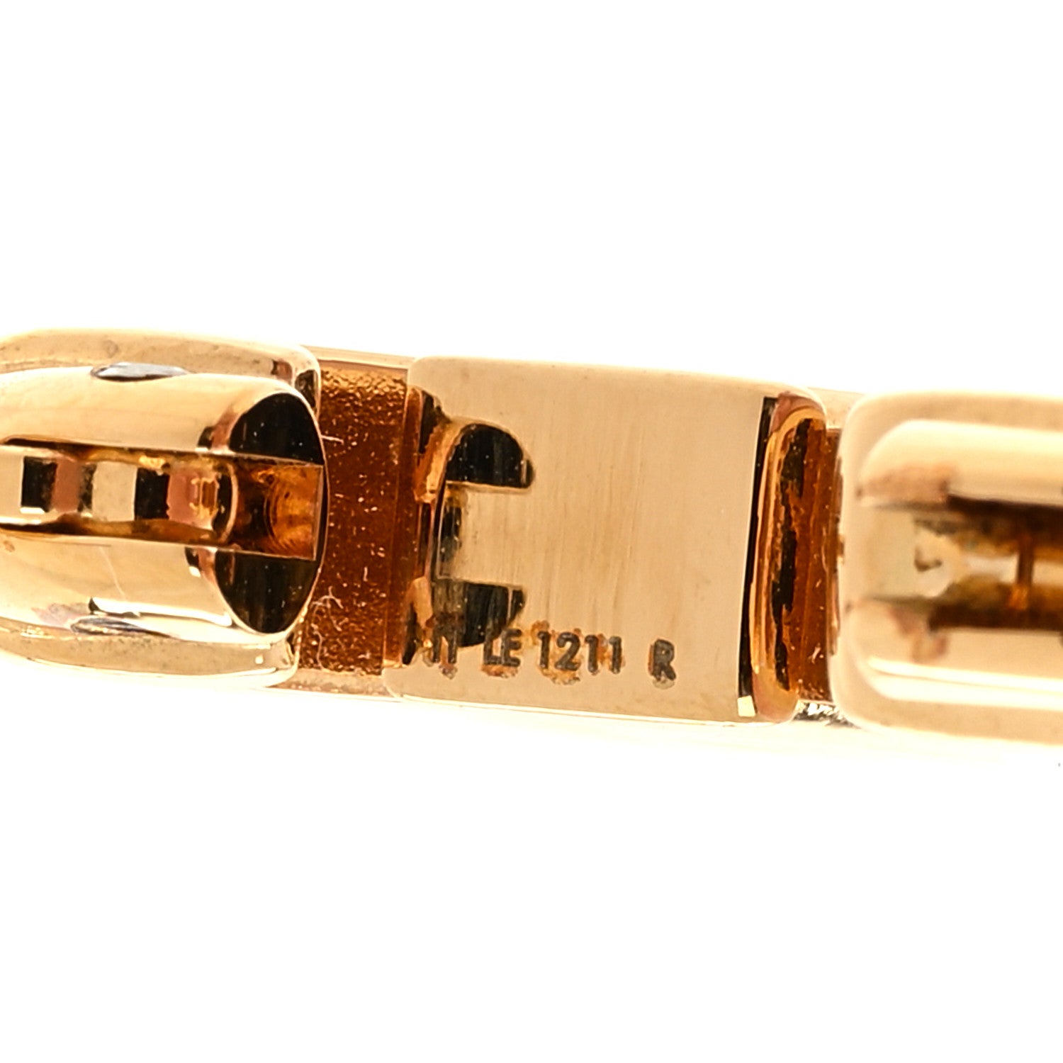 Louis Vuitton Metal Small Louise Hoop Earrings Gold 4 of 4