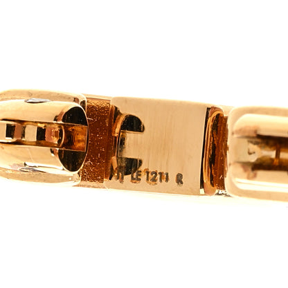 Louis Vuitton Metal Small Louise Hoop Earrings Gold 4 of 4