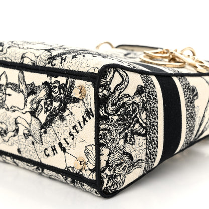 Christian Dior Canvas Embroidered Zodiac Toile De Jouy Medium Lady D-Lite Latte 10 of 11