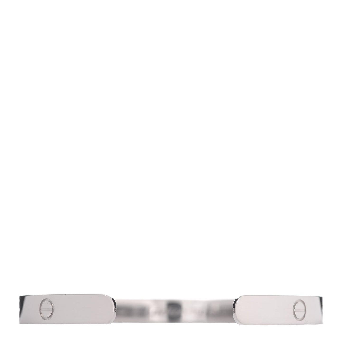18K White Gold LOVE Cuff Bracelet 19
