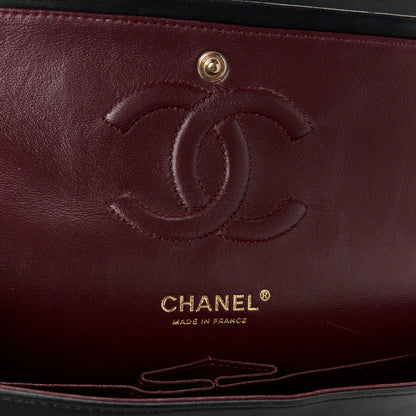 Chanel Lambskin Chevron Quilted Medium Double Flap Black 7 of 11
