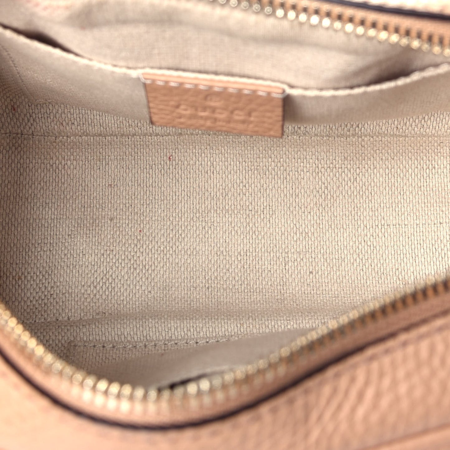 Pebbled Calfskin Small Soho Disco Bag Rose Beige