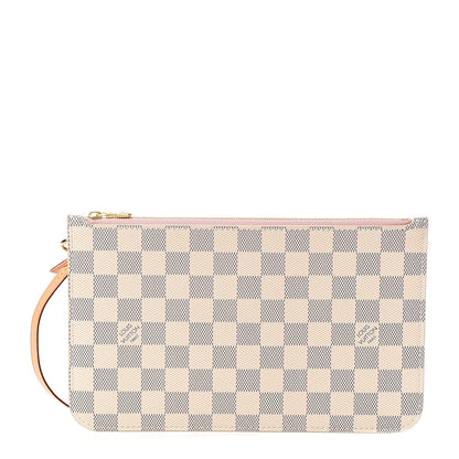 Louis Vuitton Damier Azur Neverfull MM GM Pochette Rose Ballerine 1 of 7