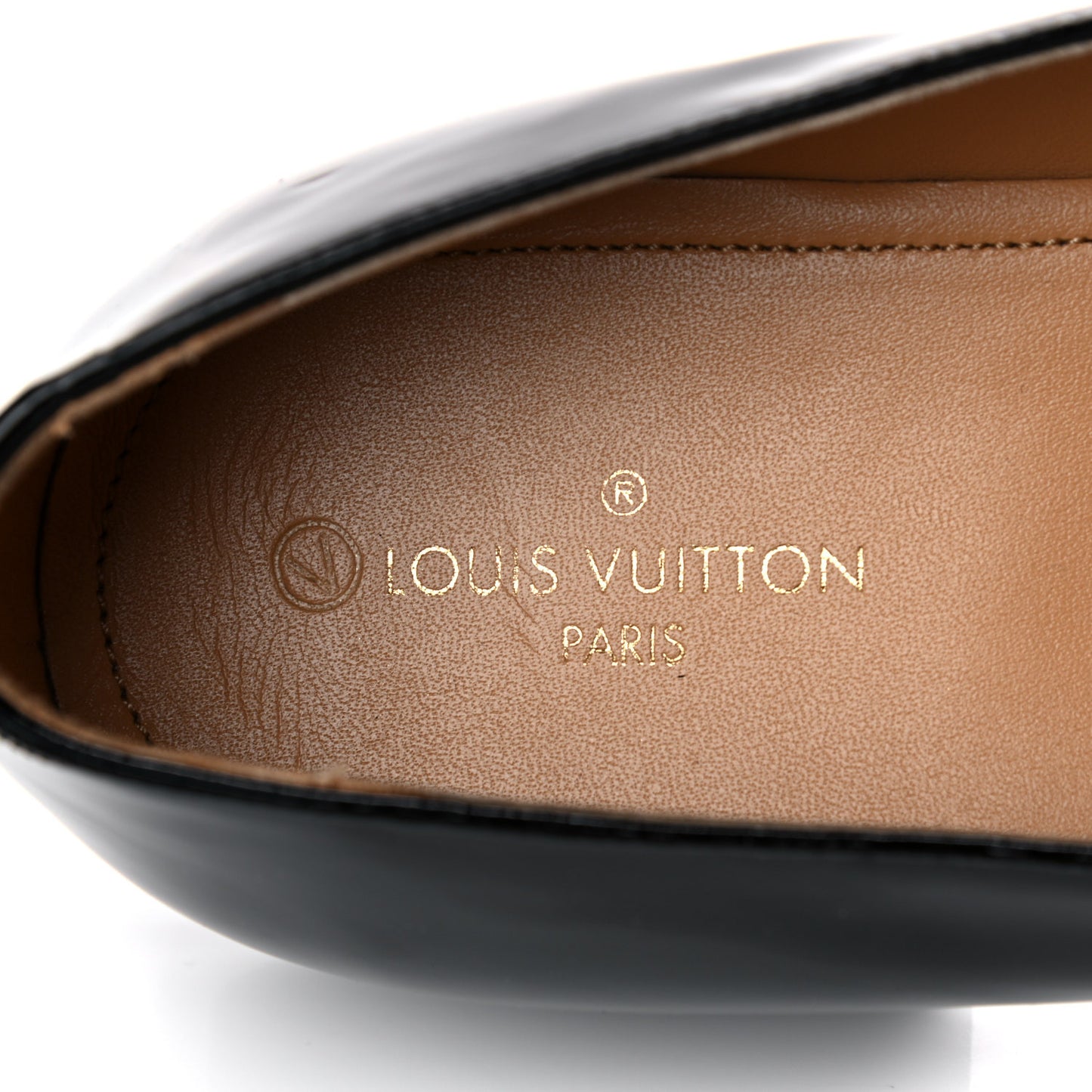 Patent Monogram Mens Club Loafers 8.5 Anthracite