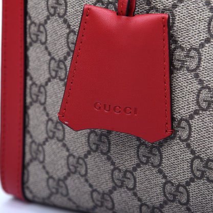 Gucci GG Supreme Monogram Medium Padlock Tote Hibiscus Red 13 of 17
