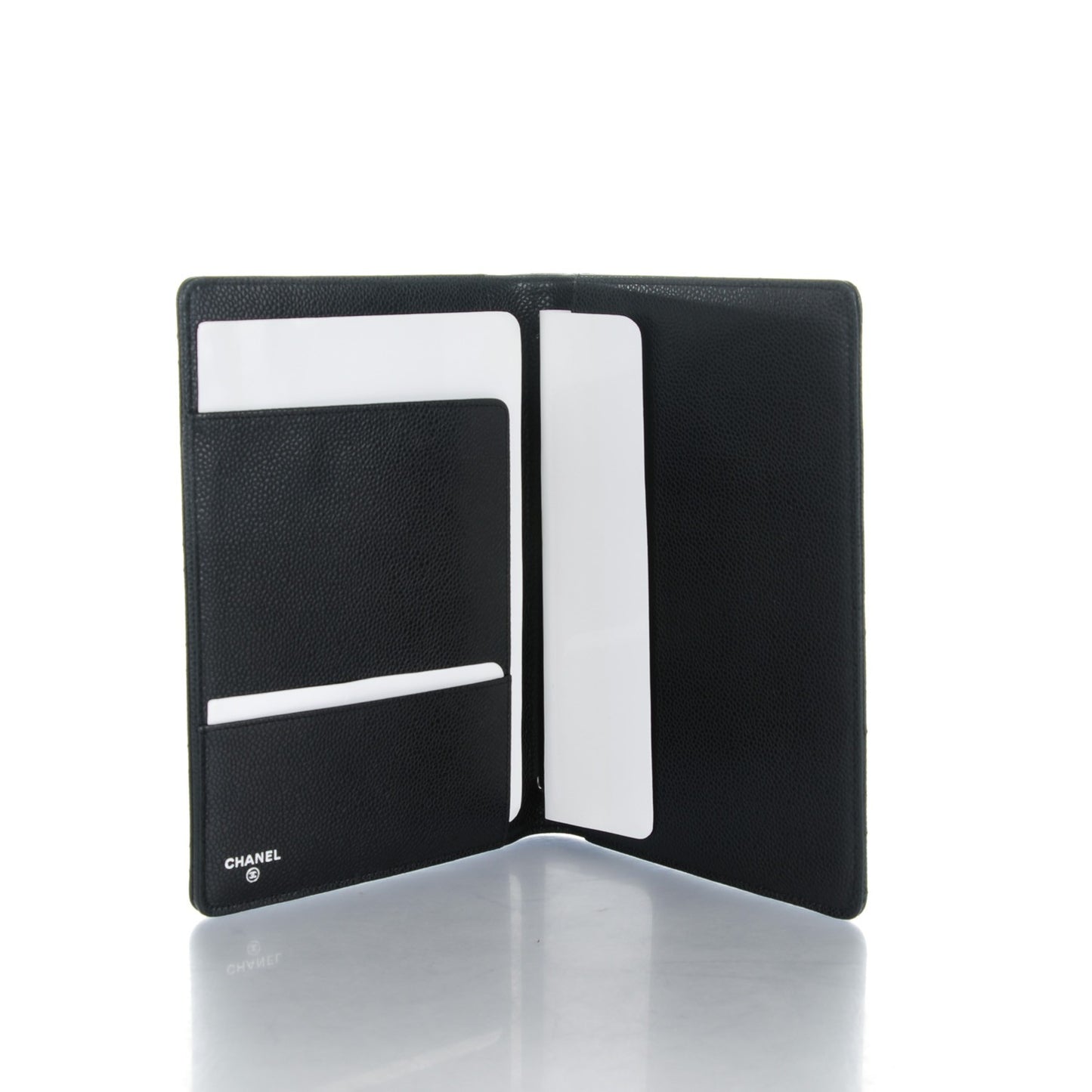 Caviar Quilted Notebook Agenda Cover Black