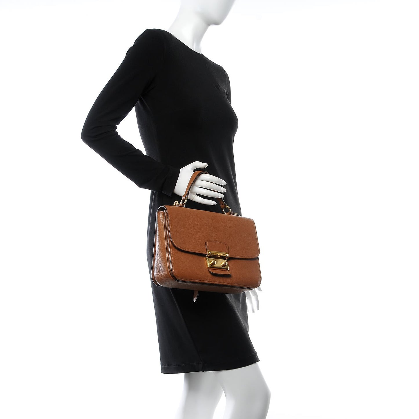 Goatskin Madras Shoulder Bag Cuoio