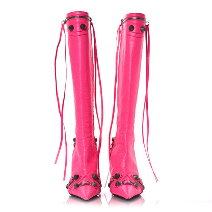 Balenciaga Agneau Arena Cagole 90mm Boots 38 Fluo Pink 3 of 15