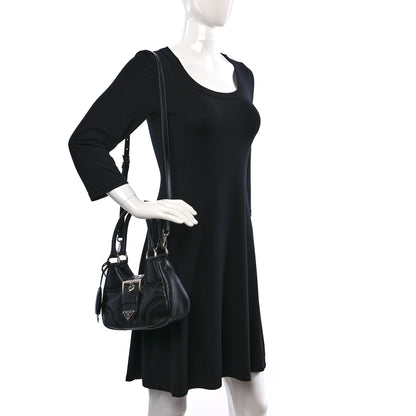 Prada Nappa Soft Padded Re-Edition 2002 Moon Bag Black 2 of 9