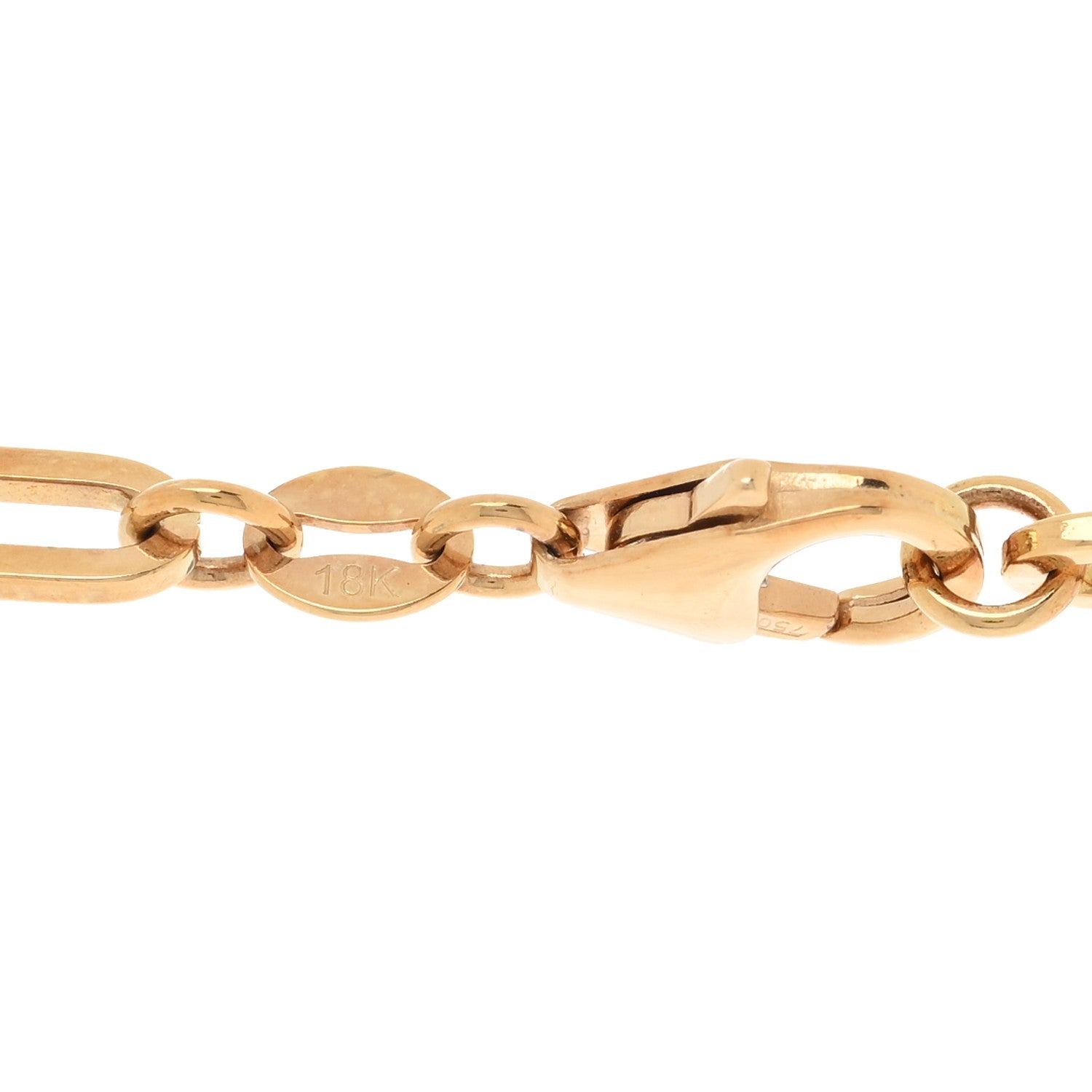 Foundrae 18K Yellow Gold Diamond Medium Karma Medallion Extended Open Clip Chain Necklace 4 of 6