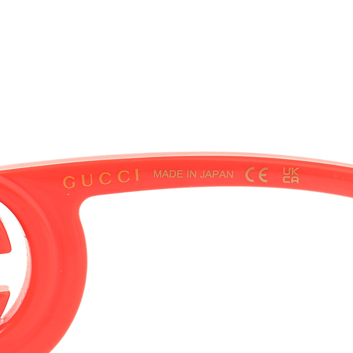Acetate Chaise Rectangler Frame Sunglasses GG1325S Salmon Pink