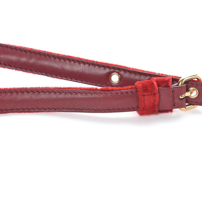 Miu Miu Velluto Matelasse Rider Belt Bag Cherry 8 of 12