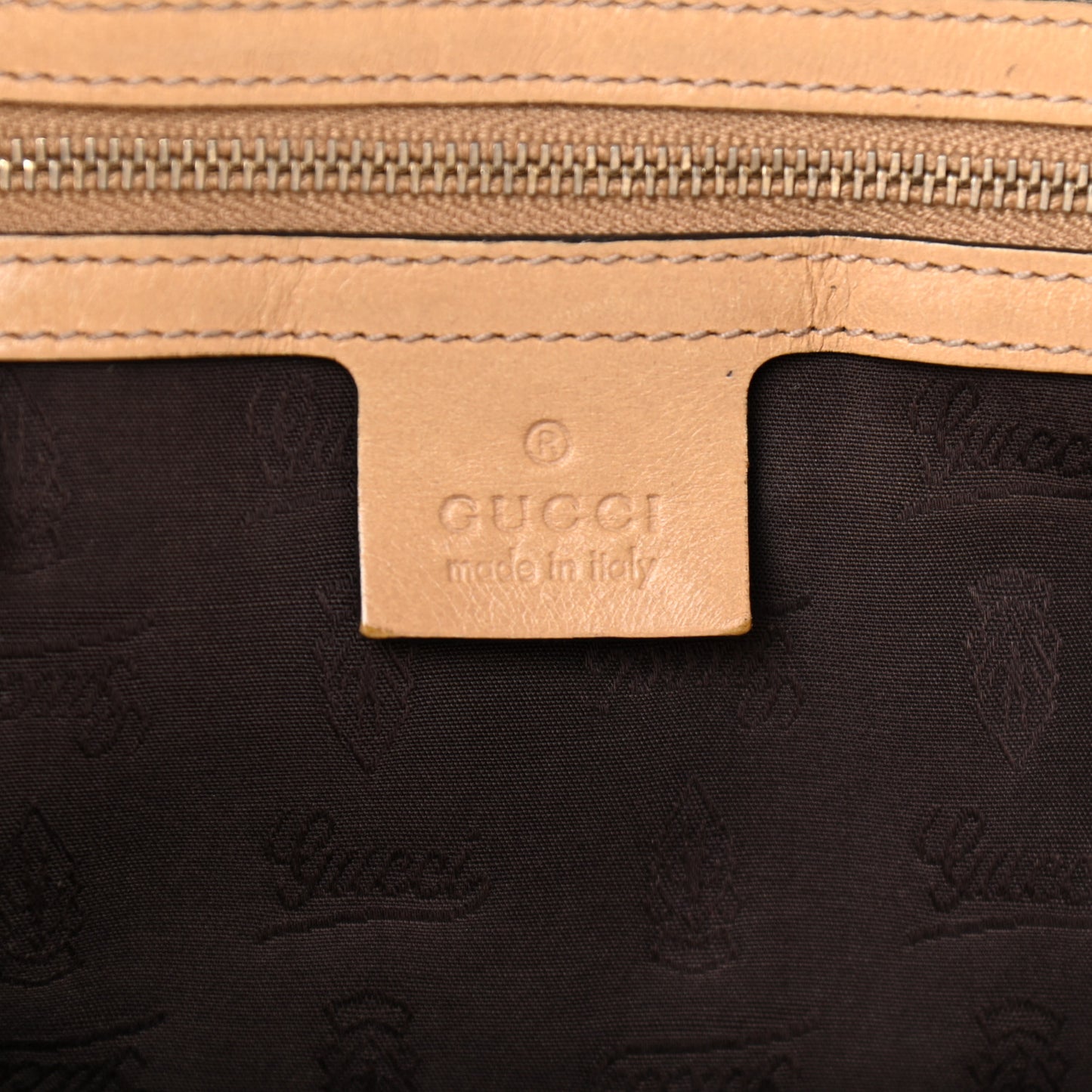 Monogram Web Large Tassel Tote Beige