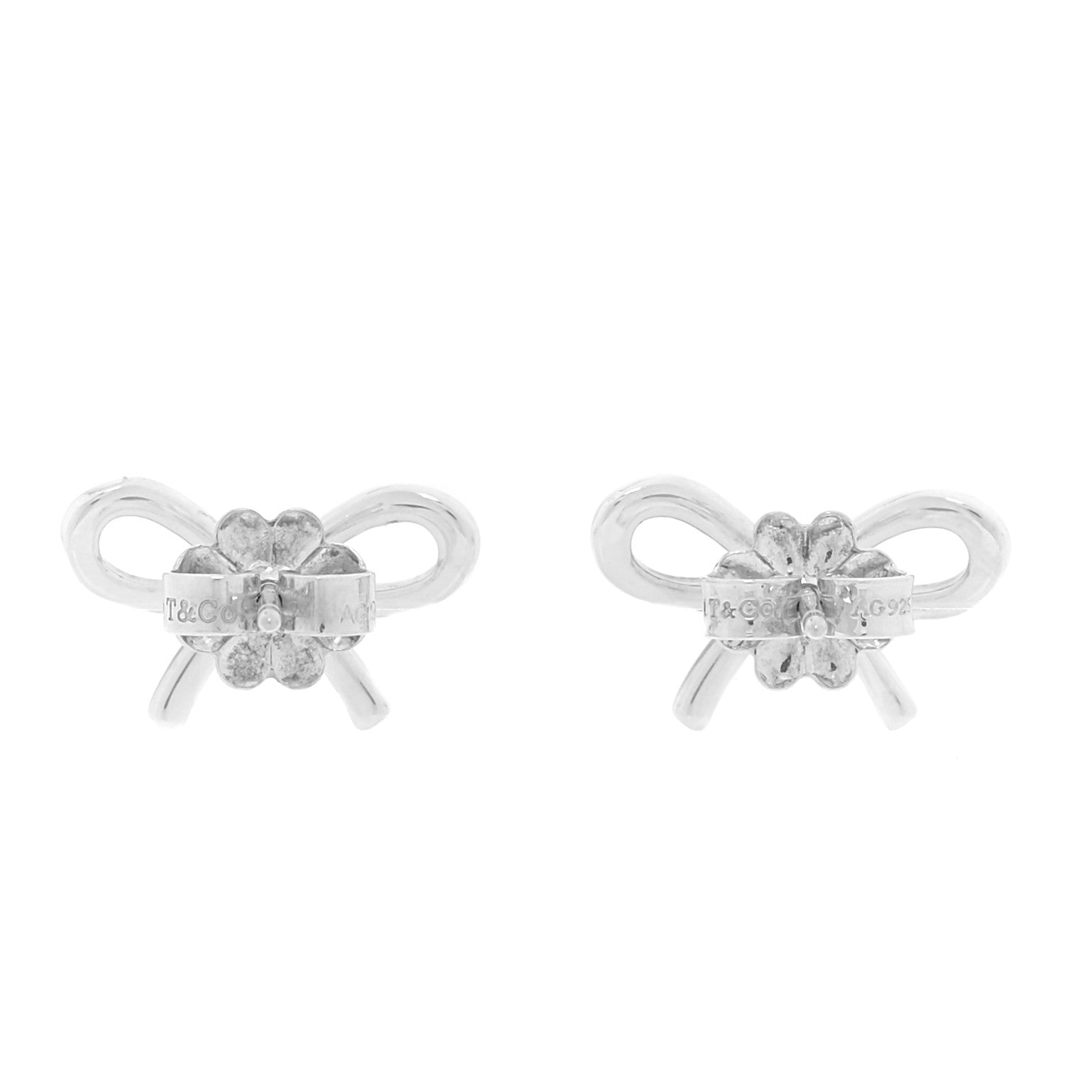 Tiffany Sterling Silver Bow Earrings 3 of 6