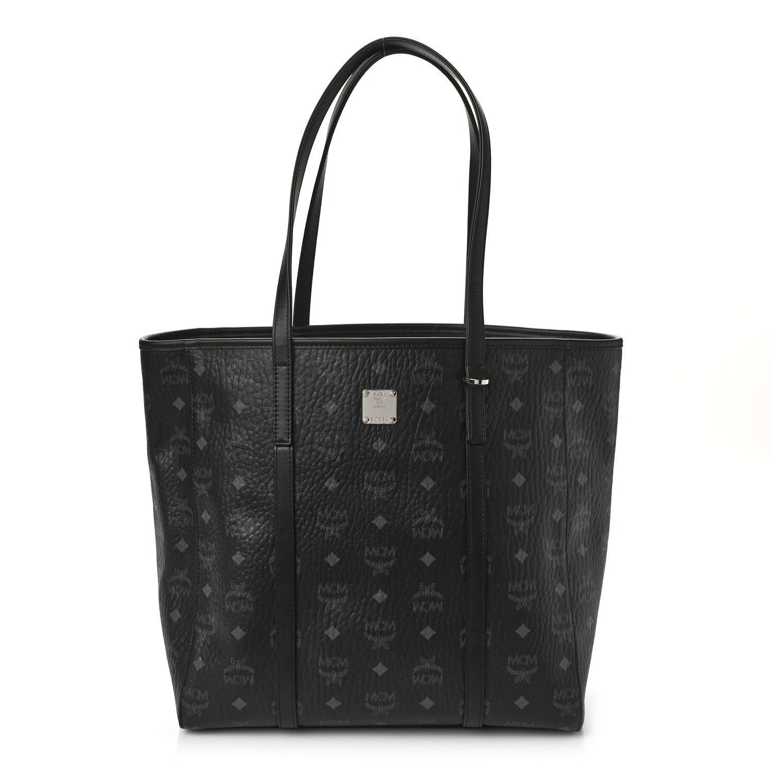 MCM Visetos Medium Toni Shopper Tote Black 1 of 8