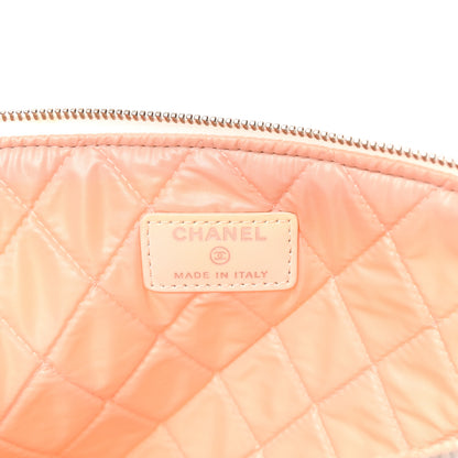 Chanel Canvas Medium Coco Cuba Cosmetic Case Yellow Turquoise 6 of 7