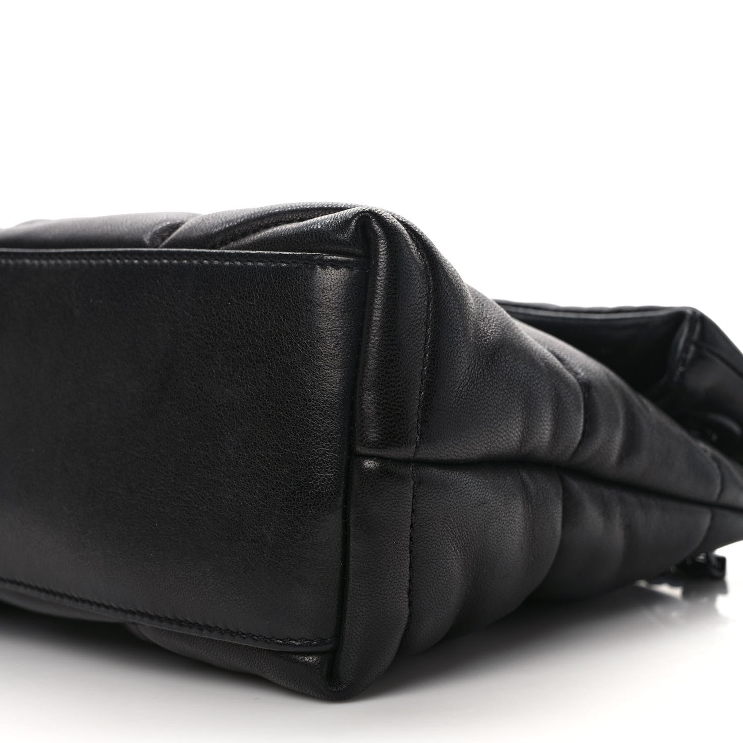 Saint Laurent Lambskin Quilted Monogram Monochrome Small Loulou Puffer Chain Satchel Black 8 of 10